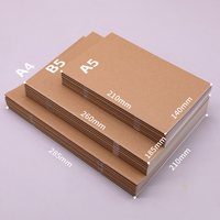Carnet écologique A5 B5 A4 en papier kraft, couverture marron naturel, logo personnalisé, carnet de bureau pour étudiants, cahier d'exercices