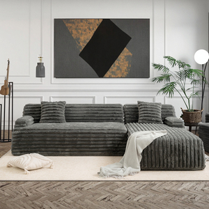 Cloud <b>Convertible</b> Sectional Sofa Set Modular Design for Apartment Living Room Dark Gray - Product Image 1