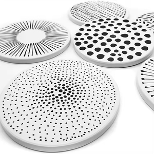 Sous-verre en céramique imprimé sérigraphique de style européen, motif floral rétro, créatif, absorbant l'eau, isolant, pour promotion - Product Image 2