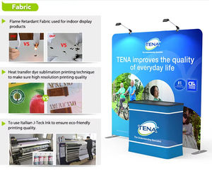 Telón de Fondo para Exposiciones, Stand de Exhibición Enrollable, <span class=keywords><strong>Pop</strong></span>-Up, Extensible y Curvo, Soporte para Pancartas, Fondo para Fiestas - Product Image 6