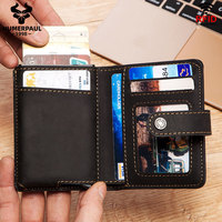 Dompet Pria PU dengan Pola Tas Modern Eropa Polyester, RFID -up, Tempat Kartu Kredit, Kartu ID Logam Custom, Tempat Kartu Otomatis, Kancing
