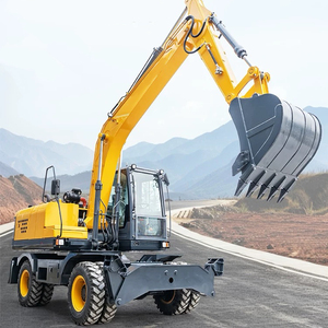 Excavatrice sur roues chinoise économique de 13, 15, 18 et 21 tonnes, excavatrice hydraulique sur roues avec godet - Product Image 3