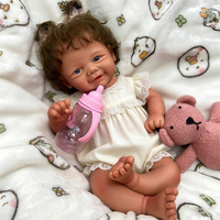 Poupée Reborn en Silicone Souple Noire avec Cheveux Implantés, Certifiée CE, Fournisseur en Gros, Cadeau Surprise pour Enfants
