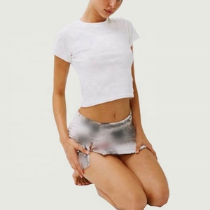 <span class=keywords><strong>T</strong></span>-<span class=keywords><strong>shirt</strong></span> court Y2K personnalisé blanc 100 % coton pour femme, sublimation, <span class=keywords><strong>sexy</strong></span>, respirant, haute qualité, uni, pour l'é<span class=keywords><strong>t</strong></span>é - Product Image 3