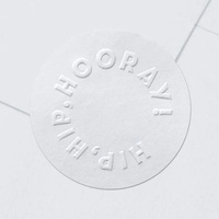 Étiquettes autocollantes en papier texturé avec logo 3D en relief, autocollants de scellage de boîtes circulaires mats en relief, vente en gros