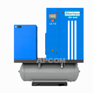 Compresor de Aire de Tornillo Rotativo con Inyección de Aceite y Motor de Imán Permanente APCOM de 7.5 kW y 7 bar, Compresor de Aire Industrial - Product Image 3