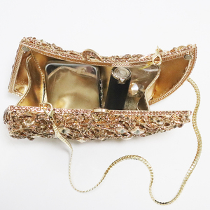 New <strong>Ivory</strong> Inlaid Diamond Evening <strong>Wedding</strong> Hollow Metal Rhinestone Gemstone Purse Banquet Handheld Women's <strong>Clutch</strong> <strong>Bag</strong> - Product Image 5