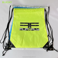 Sacs à cordon en Polyester 210D, Logo personnalisé, sac à dos de sport imperméable, sacs à cordon en Nylon bleu promotionnels
