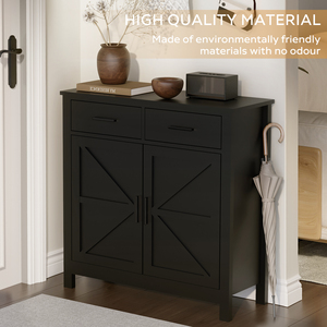 Aparador moderno estilo granja con 2 cajones y 2 puertas, aparador de suelo, mueble de almacenamiento para cocina, barra de café - Product Image 3