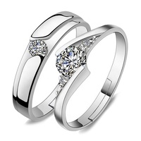 Bague de fiançailles ajustable en argent Sterling 925 pour homme et femme, anneau de mariage avec pierre CZ, en cristal, nouvelle collection, livraison gratuite