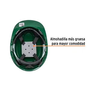 Caja de 4 Cascos de Seguridad Verdes Ventilados con Ajuste de Trinquete - Product Image 2
