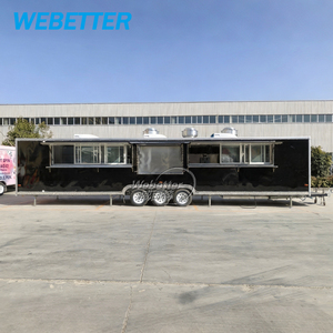 Fourgonnette de restauration WEBETTER en acier inoxydable, four à pizza mobile, <span class=keywords><strong>barbecue</strong></span>, remorque alimentaire vintage avec équipement de cuisine complet, norme européenne. - Product Image 3
