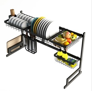 Bán Buôn Nguồn Cung Cấp 2 Tầng 201 Thép Không Gỉ Trên Bồn Rửa Nhà Bếp Món Ăn Giá Cho Lưu Trữ Chủ Bộ Đồ Ăn - Product Image 2