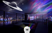 2025 X Laser Usine Meilleur Vendeur Galaxies Aurora Star Projecteur avec Musique Haut-Parleur LED Lumière Bébé Chambre Veilleuse