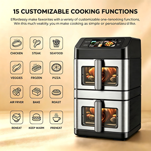 Neues Design Multifunktionale Digitale Doppel-Heißluftfritteuse 5L+5L für die Küche - Product Image 5