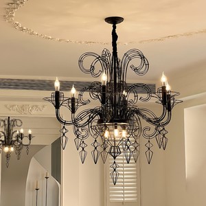 Lustre baroque de style nordique moderne pour salon, villa <span class=keywords><strong>vide</strong></span>, escalier créatif, designer français, grande maison artistique - Product Image 1
