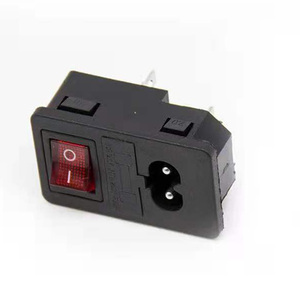 Enchufe de entrada IEC 320 C14, Conector de 2 pines, 15A, 10a, 250V, chasis de fusible, enchufe de alimentación macho con interruptor - Product Image 4