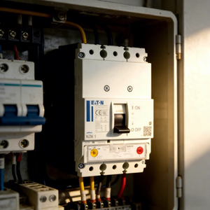 Disjoncteur à boîtier moulé (MCCB) tripolaire à déclenchement thermique/magnétique réglable, haute capacité de coupure, protection contre les surcharges/courts-circuits - Product Image 4