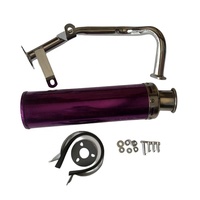 ESUM QMB139 moteur GY6 50CC scooter tuyaux d'échappement silencieux pour cyclomoteur ZNEN JONWAY BENZHOU WANGYE moto