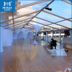 MiTent 10x40m tente de mariage transparente avec toit et <span class=keywords><strong>murs</strong></span> en PVC Durable pour <span class=keywords><strong>les</strong></span> fêtes en plein air - Product Image 3