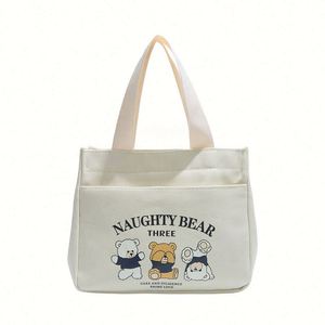 Custom-sized Solid-color Eco-friendly Canvas Handbagscasual Single-shoulder <b>Handbags</b> and Student Bags - Product Image 6