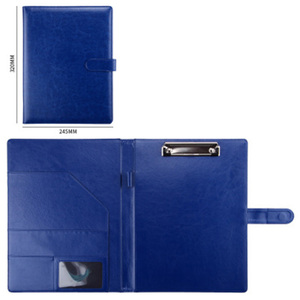 Carpeta de clip de tamaño <span class=keywords><strong>A4</strong></span> de cuero PU con logotipo personalizado, carpeta de documentos escolares con hebilla magnética para documentos, Cartera de archivos - Product Image 1