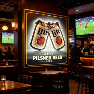Beer Neon <b>Sign</b> Billboard, Wall-Mounted LED <b>Light</b> with Static Logo, Multi-Color Remote Control, Ideal for Bar & Car Decoration - Product Image 4