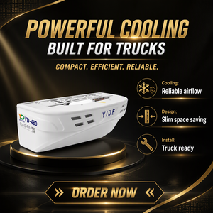 יחידת קירור למשאית YIDE YD-480 מונעת על ידי מנוע, מתח DC 12V 24V, התקנה קדמית, מקפיא -18C לתא מטען של ≤22m³ - Product Image 1