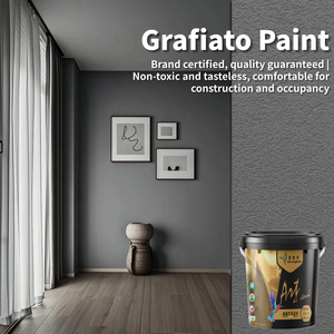 Peinture Gamazine Anti-Fissures Effet Pierre Bleu Écureuil pour Revêtement Mural Extérieur et Intérieur – Finition Protectrice pour Librairie et Bibliothèque - Product Image 2