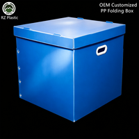 Boîte en panneau alvéolaire PP, feuilles de polypropylène haute densité 4x8 3 5 6 mm, Corflute Eco, fabrication OEM, panneau PP personnalisé, boîte pliable