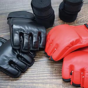 ถุงมือต่อสู้แบบครึ่งนิ้ว CZFIT ผลิตจากโรงงาน สำหรับ UFC แบบหนาพิเศษ สำหรับผู้ใหญ่ ใช้สำหรับกีฬาต่อสู้ มวยไทย ฝึกซ้อม - Product Image 6