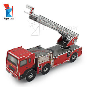 Camion de pompiers et <span class=keywords><strong>pompier</strong></span> en mousse 3D : <span class=keywords><strong>Puzzle</strong></span> DIY pour enfants, développement STEAM, artisanat - Product Image 4