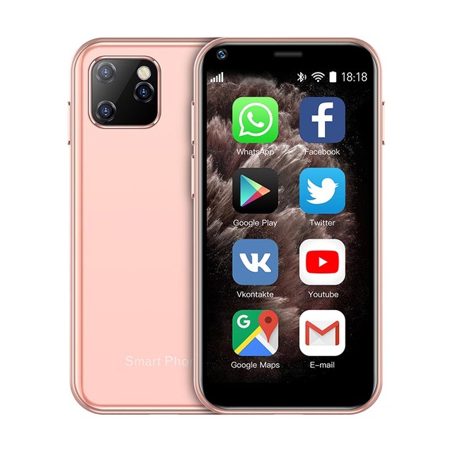 SOYES XS11 Mini Android 6.0 Cell Phones With 3D Glass Slim Body HD Camera Dual Sim Quad Core Google Play Market Cute Smartphone