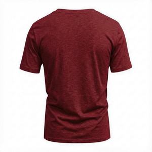 T-shirt ajusté à col en V pour homme, haute élasticité, séchage rapide, anti-humidité, uni, sportif, personnalisable, hauts d'<span class=keywords><strong>été</strong></span> vierges - Product Image 4