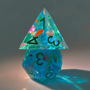 Nhà Máy Bán buôn đa diện xúc xắc bộ cho RPG bảng trò chơi hai lớp nhựa <span class=keywords><strong>DND</strong></span> rắn xúc xắc thủ công trong kho - Product Image 2