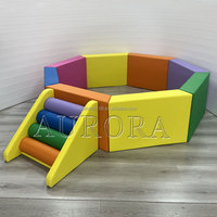 Équipement de zone de jeux souple et coloré, maison de jeux pour bébé, fosse à balles en matériau souple, château gonflable pour fête