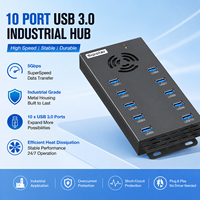 Sipolar A-423 Répartiteur USB 3.0 10 ports 5 Gbps Synchronisation des données + Charge rapide Approuvé pour les accessoires informatiques