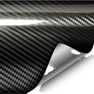 <span class=keywords><strong>Film</strong></span> d'enveloppe automobile en vinyle noir en fibre de carbone de grande quantité pour le bricolage anti-rayures du corps facile à installer sans gâchis (1.52*17m) - Product Image 1