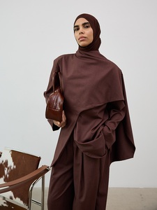 Elegant <strong>Kaftan</strong> <strong>Top</strong> with Wide Leg Trousers Muslim Women Modest Fashion Abaya Style Islamic Clothing Collection - Product Image 5