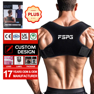 Fspg Cộng Với Kích Thước Dày Hơn Chất Liệu Dài Hơn Dây Đeo Trên Lại Thẳng Cột Sống Hỗ Trợ Vành Đai Tư Cách Corrector Vai Cú Đúp - Product Image 1