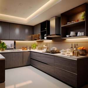 Gabinetes de Cocina Modernos Personalizados BALOM, Gabinetes de Cocina Modulares de Madera Contrachapada y MDF de Lujo, Listos para Armar - Product Image 4