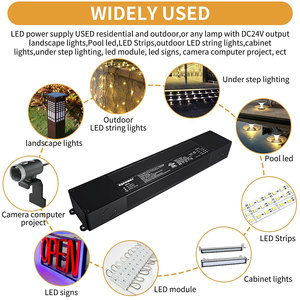 Cho ul Class2 24 Volts 300 Watts <span class=keywords><strong>LED</strong></span> Strip ánh sáng Dimmable trình điều khiển nhôm kim loại cao PFC Nguồn cung cấp điện trong nhà ngoài trời duy nhất - Product Image 6