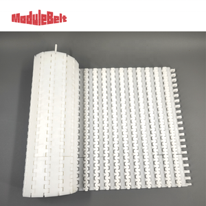 ModuleBelt sabuk konveyor plastik Modular, sabuk atas datar Modular kelas makanan - Product Image 3