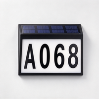 Lumière solaire pour numéro de maison, applique murale LED extérieure étanche, plaque d'adresse lumineuse pour maison, jardin, villa, porte