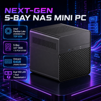 Mini PC IA 65W Intel Panther Lake H, Mini Station de Travail, Serveur NAS 5 Baies, LPDDR5X 8533MHz, Double 10GbE, Inferrence IA Locale, Cloud Privé