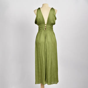 Approvisionnement direct d'usine 100% robe en polyester vente chaude robe respirante à col en V - Product Image 3