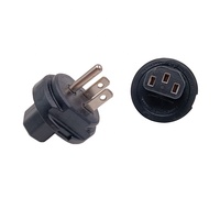 Adaptateur USA Plug vers C13 pour Power Cube, adaptateur convertisseur américain NEMA 5-15P vers IEC C13