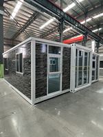 Maison préfabriquée entièrement meublée à installation rapide, 2 chambres, 1 salle de bain, pliable, extensible, avec panneau solaire