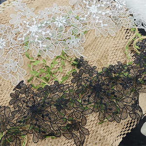 デザインされた魚シルク糸スイスレースフランスレースウェディングレーストリム花嫁のウェディングドレス女性のドレスエッジウェディングティアラ - Product Image 1