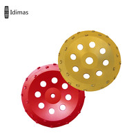 Roues de coupe de meulage en diamant de 7 pouces, pour pierre de Terrazzo en béton, PCD avec 12x1/4 Segments PCD